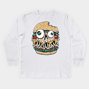 Hamburger Monster Kids Long Sleeve T-Shirt